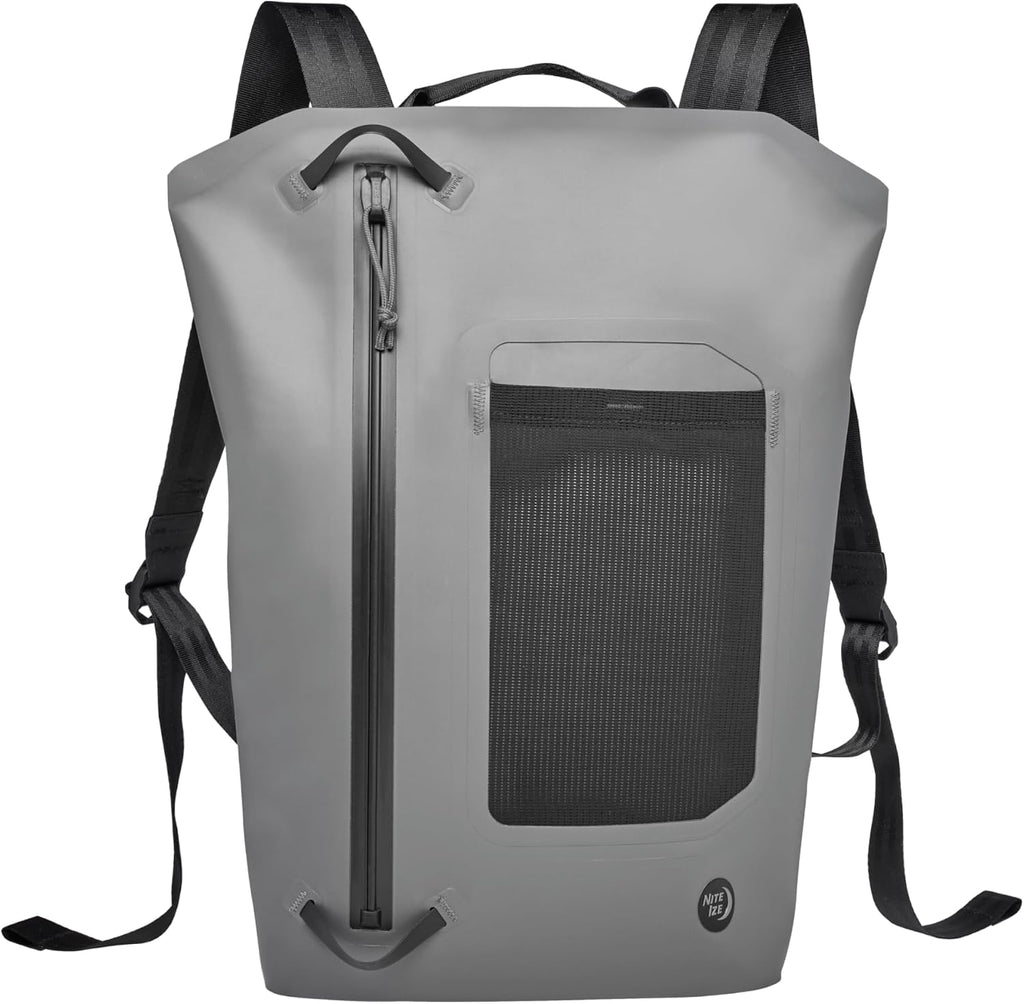 Nite Ize RunOff Waterproof 12L Backpack - IP67-Rated Backpack - Lightweight Travel Bag with TRU Zip Technology - Outdoor Gear with Attachment Points, Adjustable Shoulder Straps & Mesh Pockets