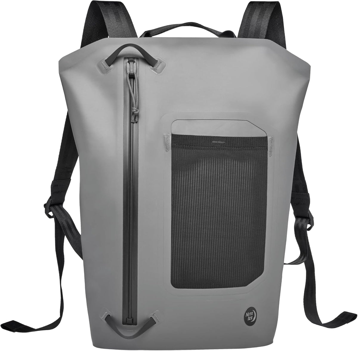 Nite Ize RunOff Waterproof 12L Backpack - IP67-Rated Backpack - Lightweight Travel Bag with TRU Zip Technology - Outdoor Gear with Attachment Points, Adjustable Shoulder Straps & Mesh Pockets