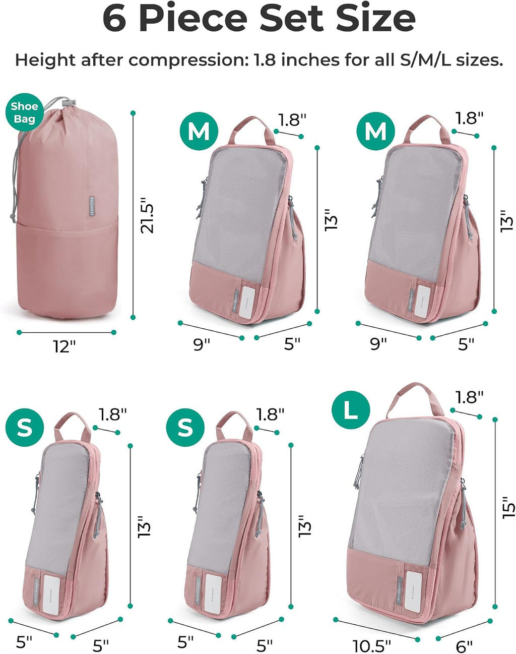 BAGSMART Compression Packing Cubes for Travel Essentials