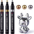 LET'S RESIN Liquid Mirror Chrome Metallic Markers 3 Colors,Reflective Gloss