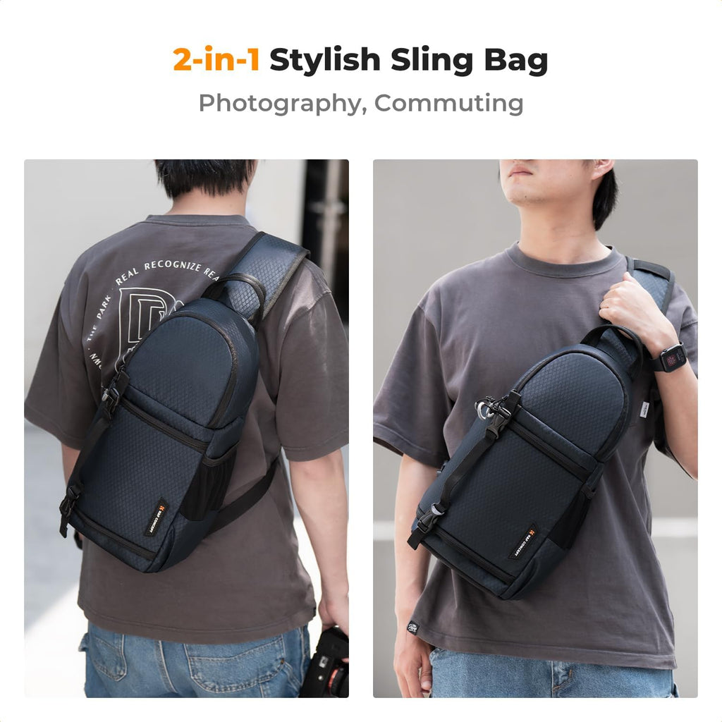 K&F CONCEPT Camera Sling Bag, Compact Crossbody Backpack, 10L