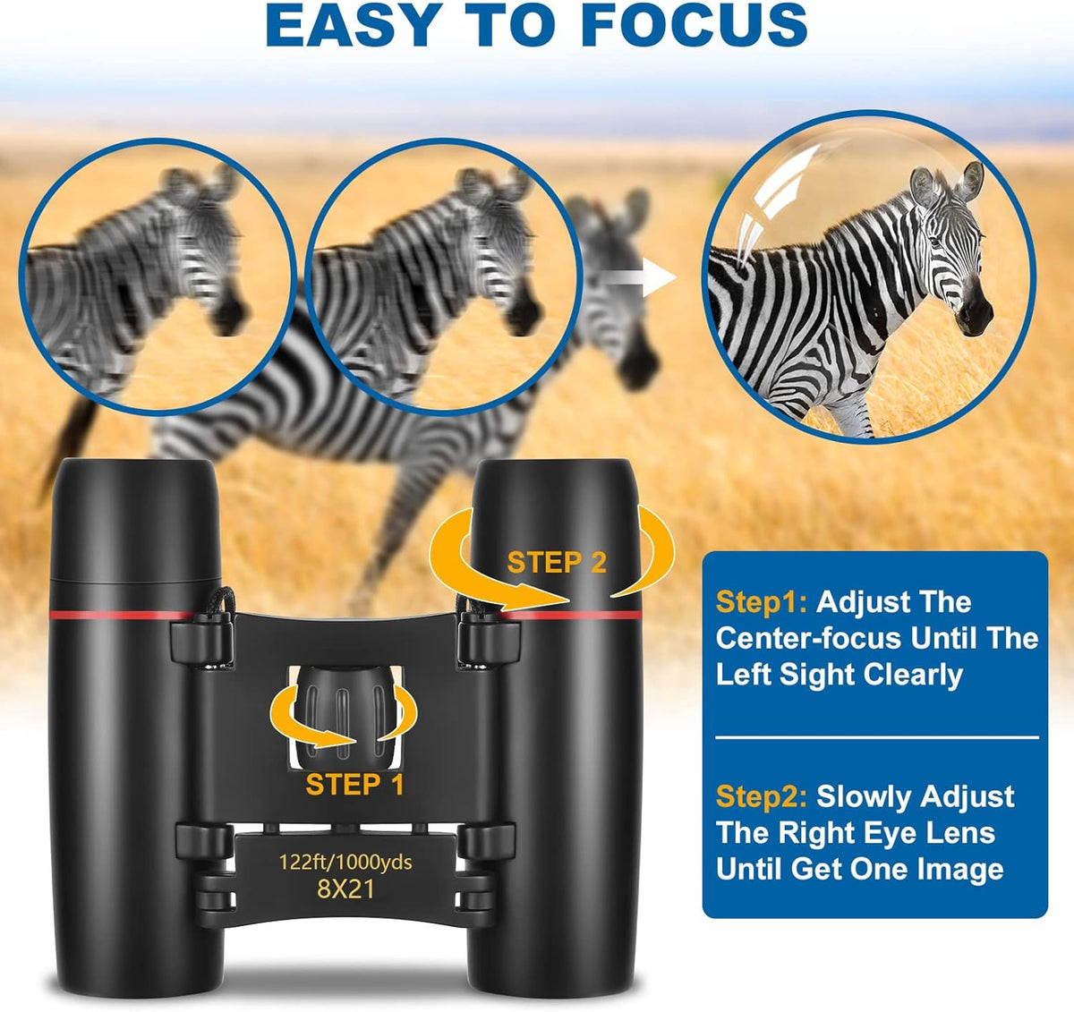 AHFLRITO Compact Binoculars, Lightweight Foldable Small Binoculars for Adults and Kids, Portable Waterproof for Bird Watching, Traveling, Theater, Opera, Concert, Hiking, Sightseeing