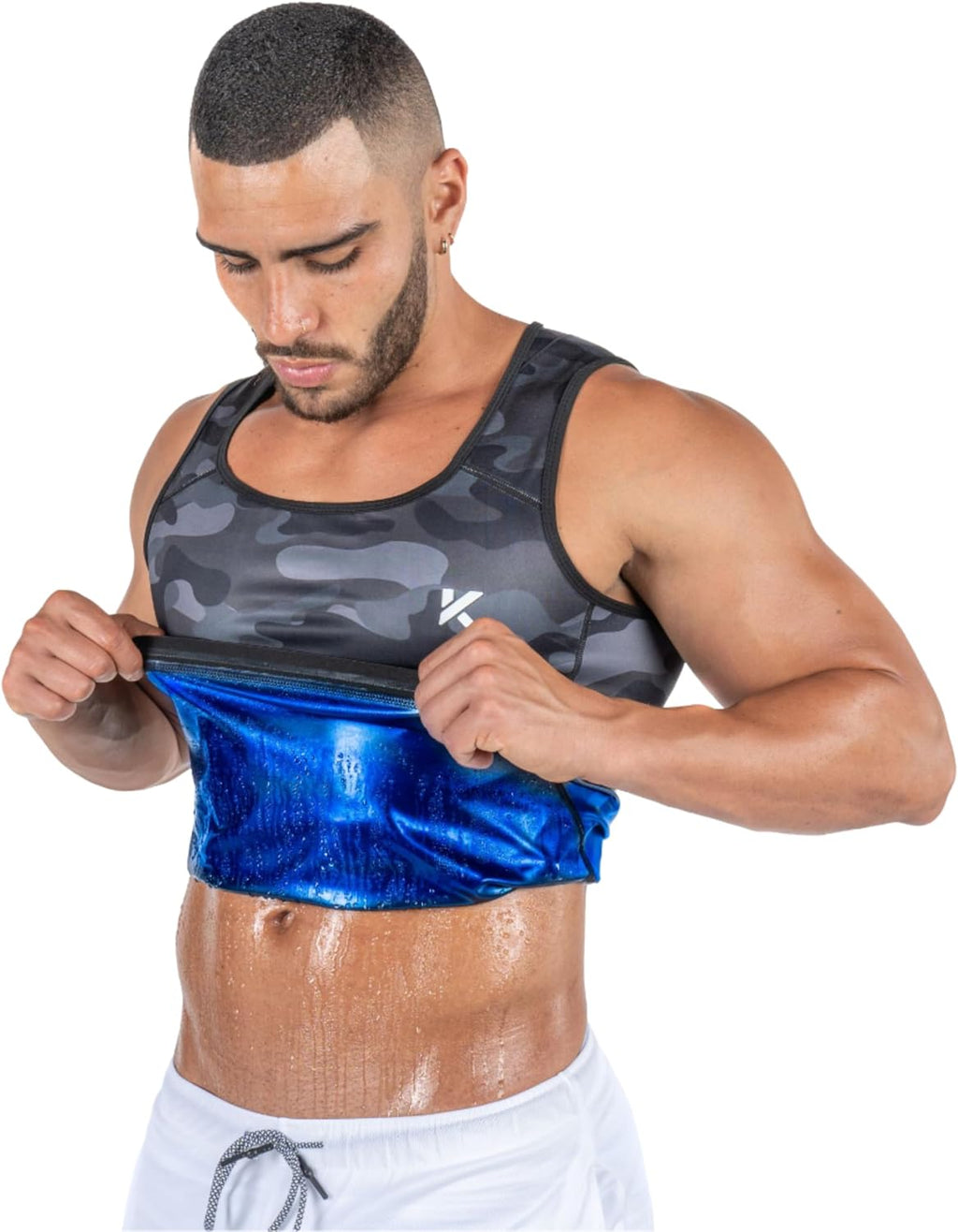 Kewlioo Men's Heat Trapping Pullover Sweat Enhancing Vest - Sauna Suit Shirt Compression Vest Shapewear Top for Gym Exercise
