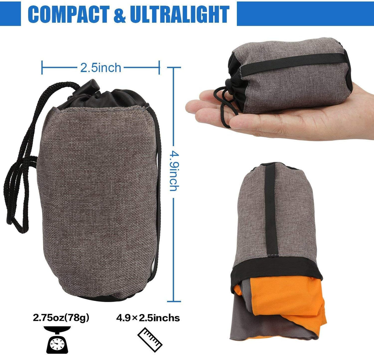 Ultralight Inflatable Camping Pillows - Compressible, Compact, Inflatable, Comfortable, Ergonomic Pillow for Neck & Lumbar Support While Camping,Backpacking,Hiking