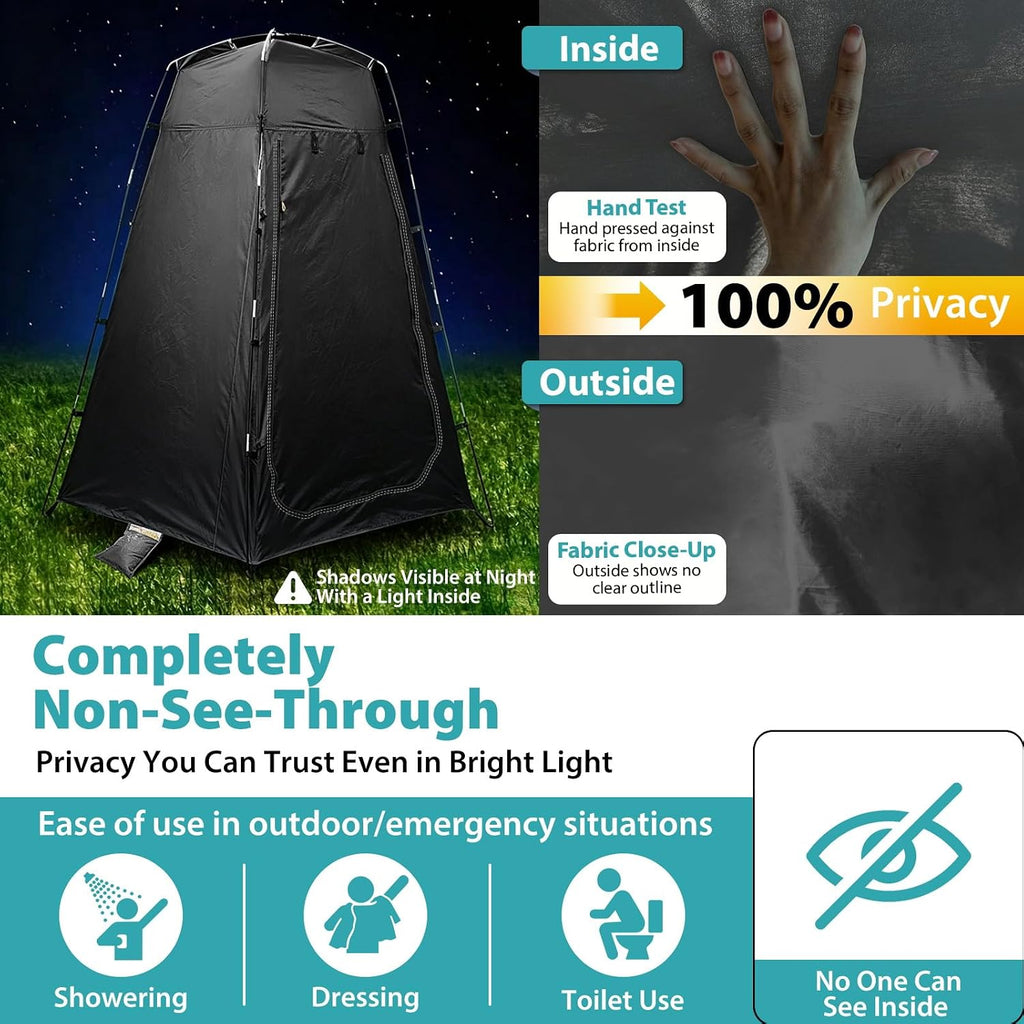Shower Tent for Camping,82.7” Tall, UPF 50+ Portable Privacy Sun Shelter