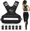 NEALFIT Weighted Vest for Women and Men, 5-10lb/11-20lb/18-30lb Adjustable Weighted Vest with Reflective Strip, Body Weight Vest for Walking, Running, Fitness, Strength Training