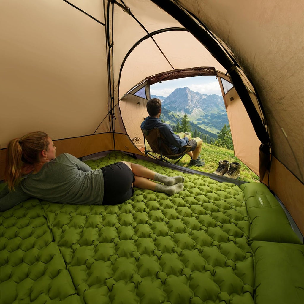 Night Cat Camping Tent 2 3 Persons with Porch Family Backpacking Tent Double Layers Waterproof Easy Clip Setup 7x6x4.3ft Porch Pole Not Inlcuded