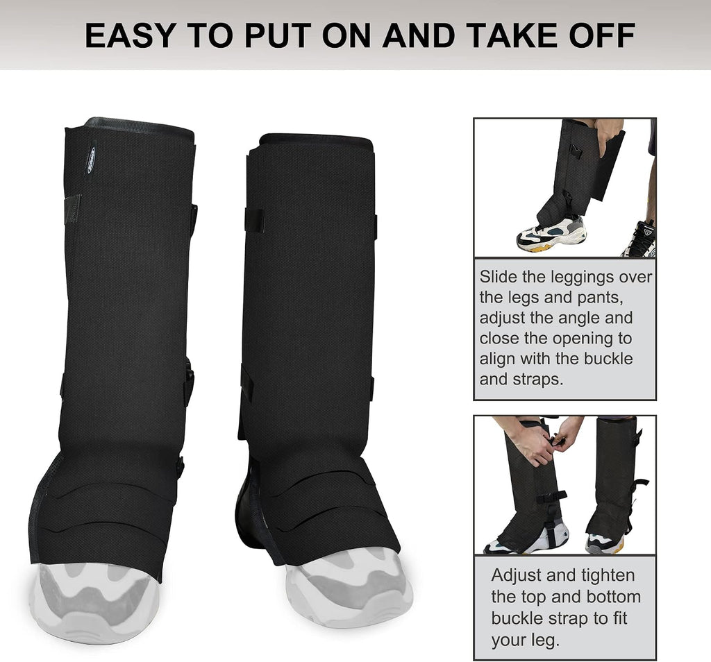 MDSTOP Snake Gaiters Leg Guards, Waterproof Snake Guards, Adjustable Snake Bite Protection for Lower Legs, Snake Chaps for Men & Women, Snake Proof Gaiters for Hunting,Outdoor and Farm Working