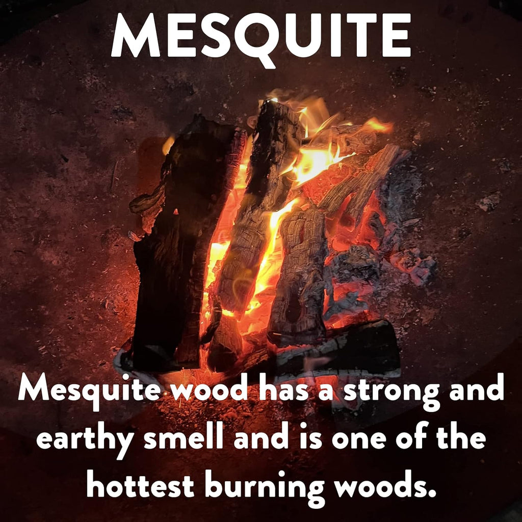 Billy Buckskin 1 Click Fire 19 LB Firewood Bundle – Juniper, Pinion & Mesquite & Fatwood Sticks - Split, Seasoned Firewood Logs for Fire Pit, Campfire, Fireplace, Wood Stoves and Outdoor Grilling