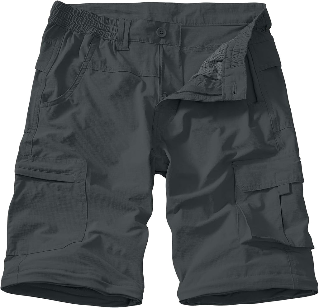 Mens Hiking Pants Convertible Quick Dry Zip Off Fishing Travel Safari Pants