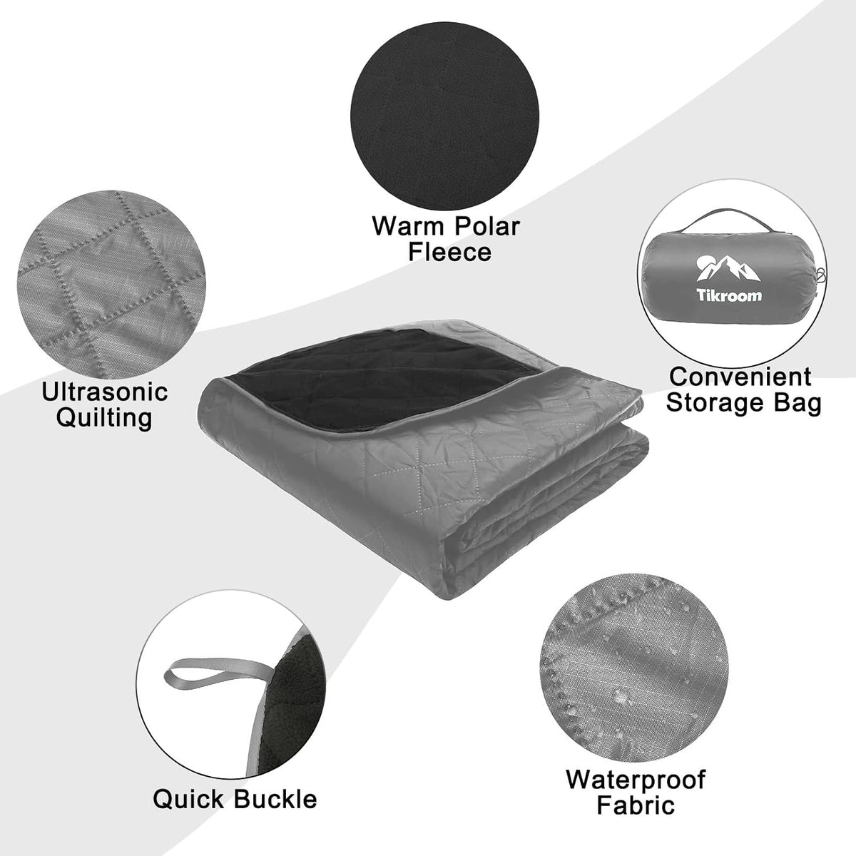 Large Waterproof Outdoor Camping Blanket 80 x 58 inch