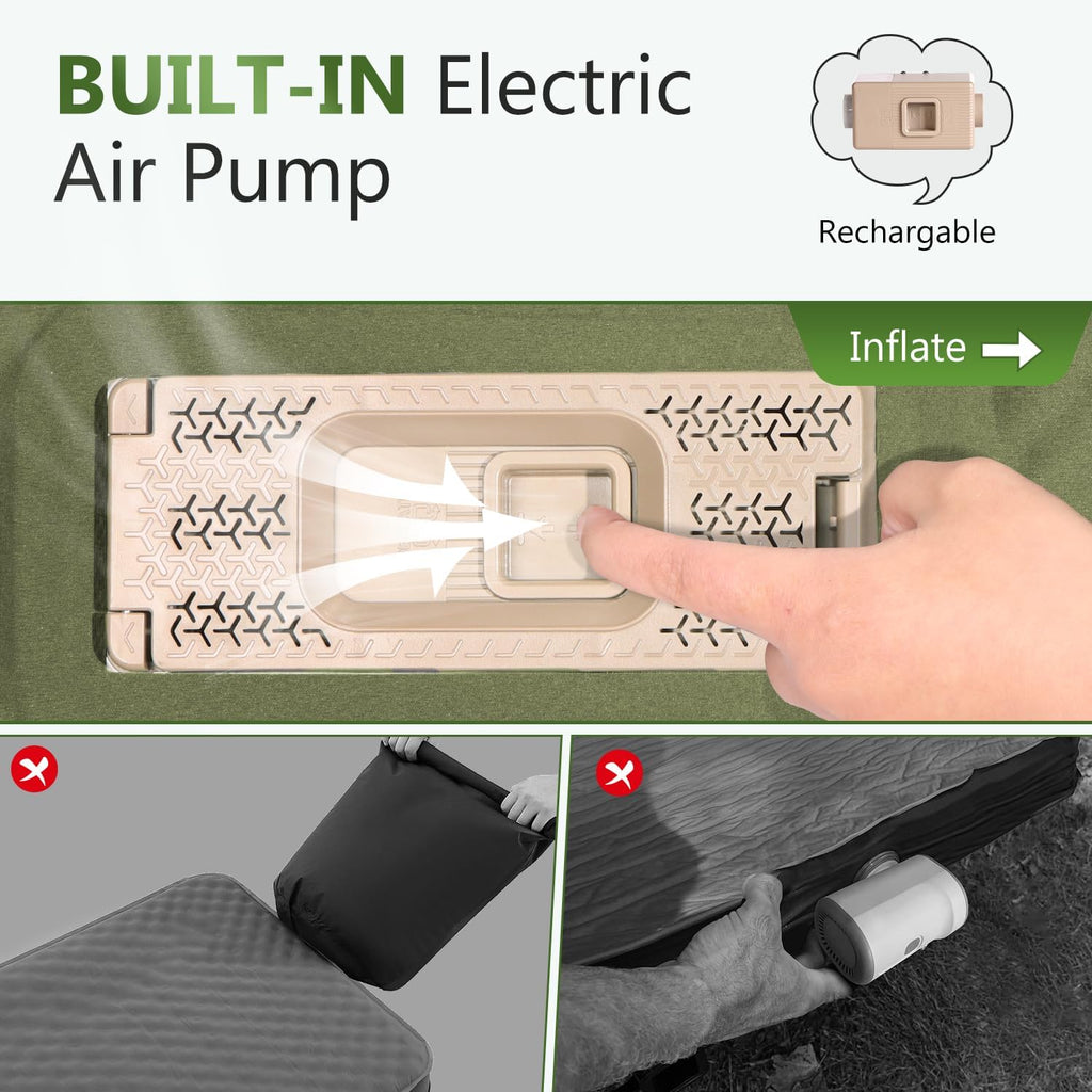 Self Inflating Sleeping Pad with Electric Pump