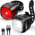 Bicycle Front & Rear Lights, Type-C Rechargeable LED Bike Light Set, IPX6,Waterproof Flashlight for Night Riding, Safety Headlight Taillight, Kids Girls Children's Bicycle Accessories