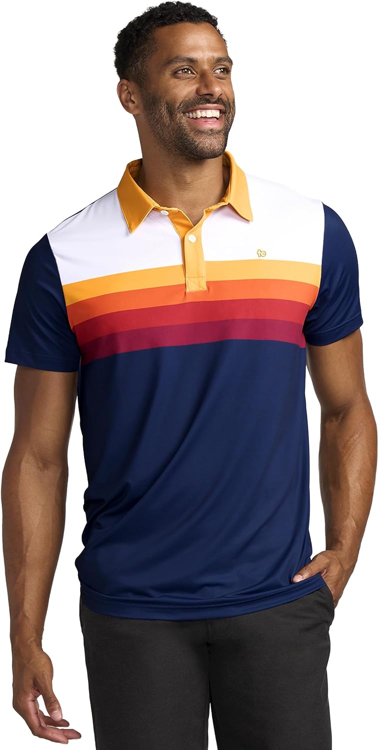 Tipsy Elves Men's Performance Golf Polo Shirt - Funny Novelty Golf Gift