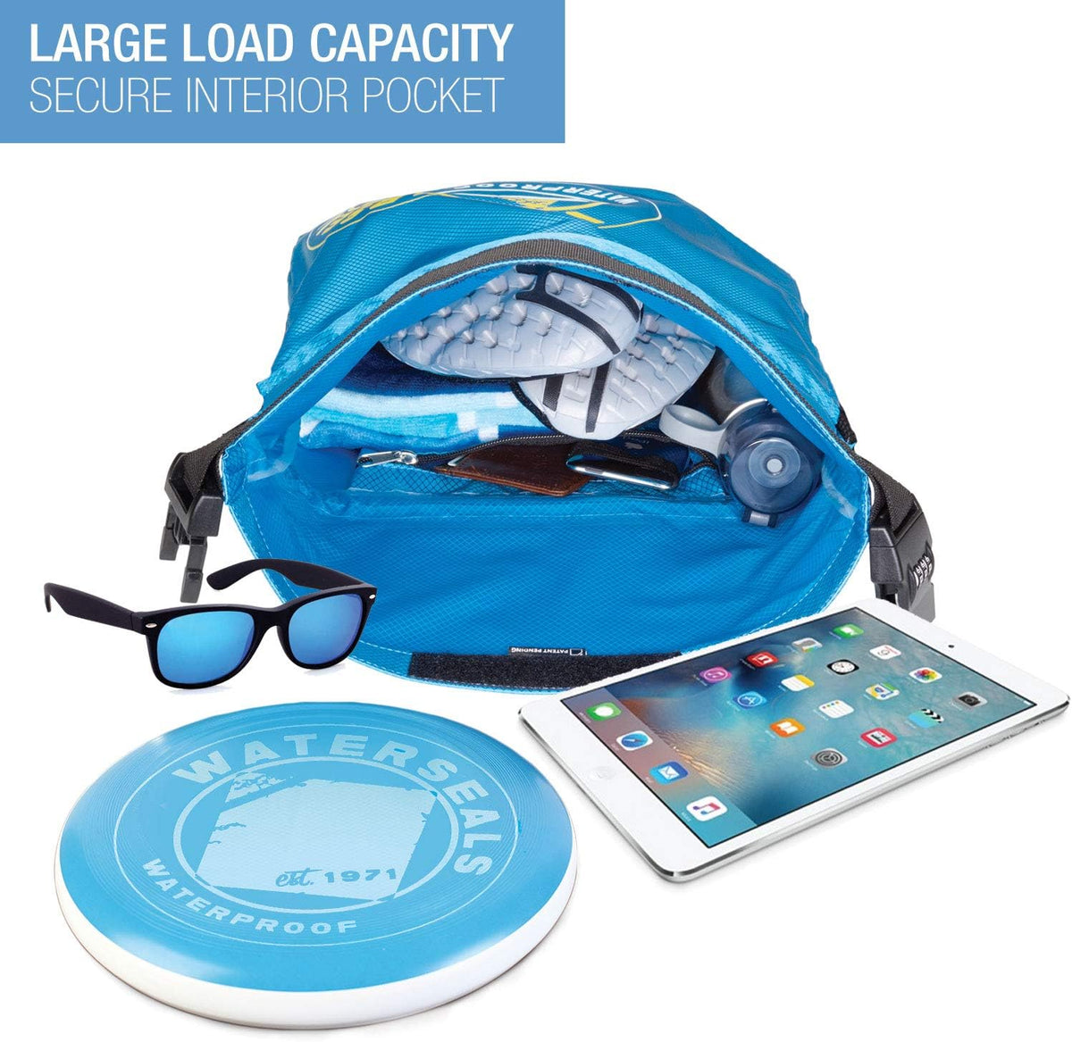 Lewis N. Clark WaterSeals Locking Backpack | Waterproof Bag | Anti-Theft Combination Lock | For Men & Women | Teal