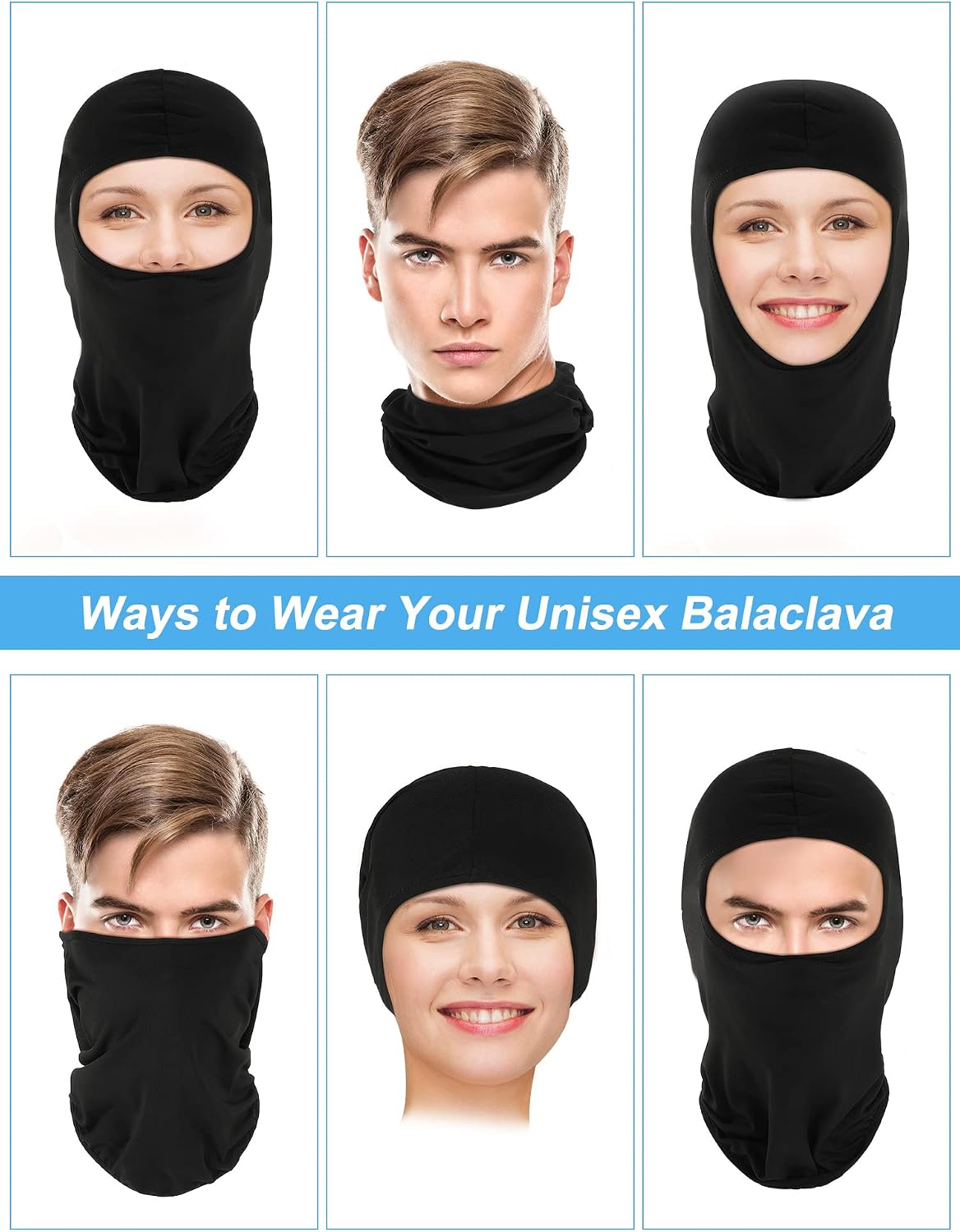 Geyoga 12 Pcs Ski Mask Balaclava Full