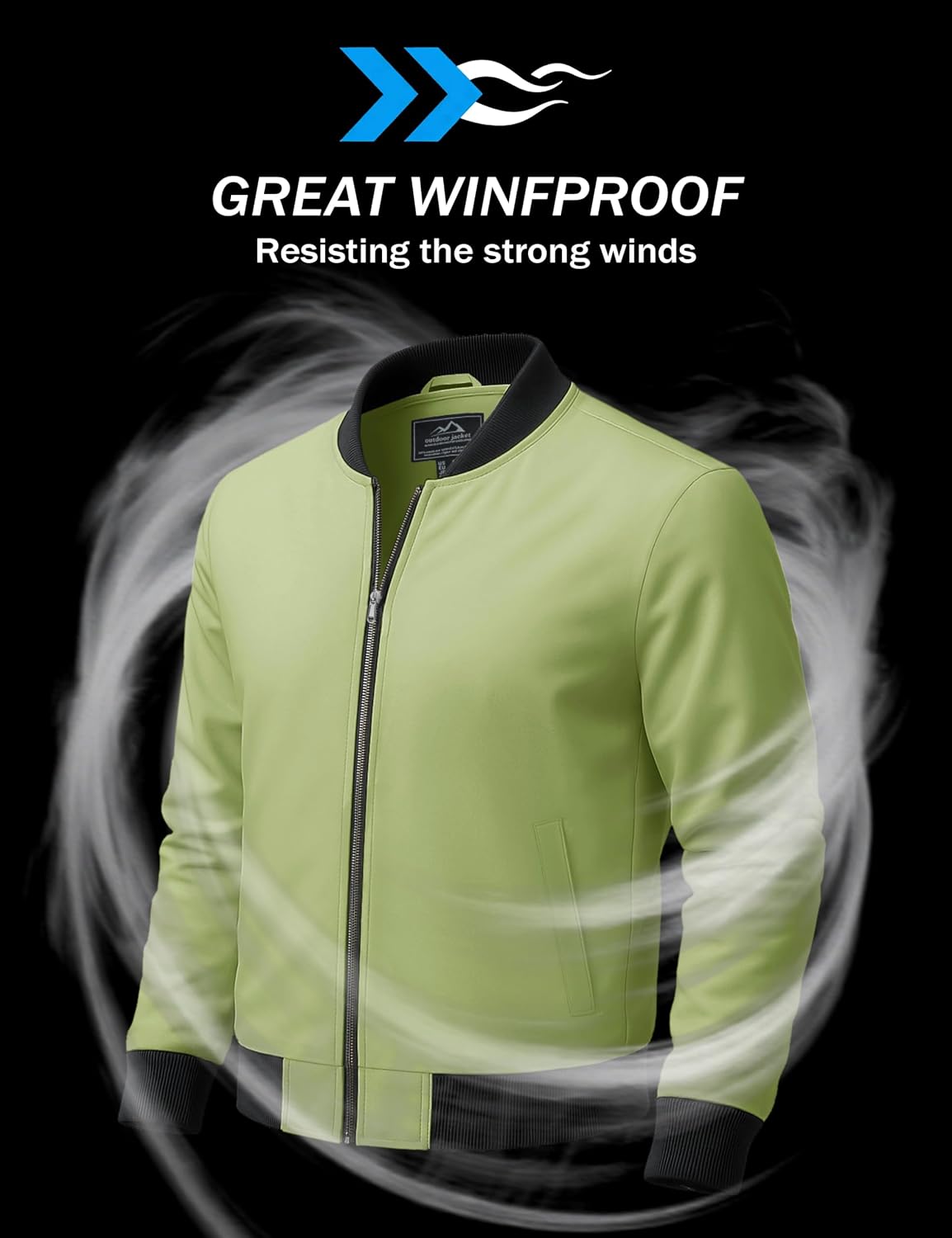 MAGCOMSEN Men's Bomber Jacket Lightweight Full Zip Windbreaker Jackets