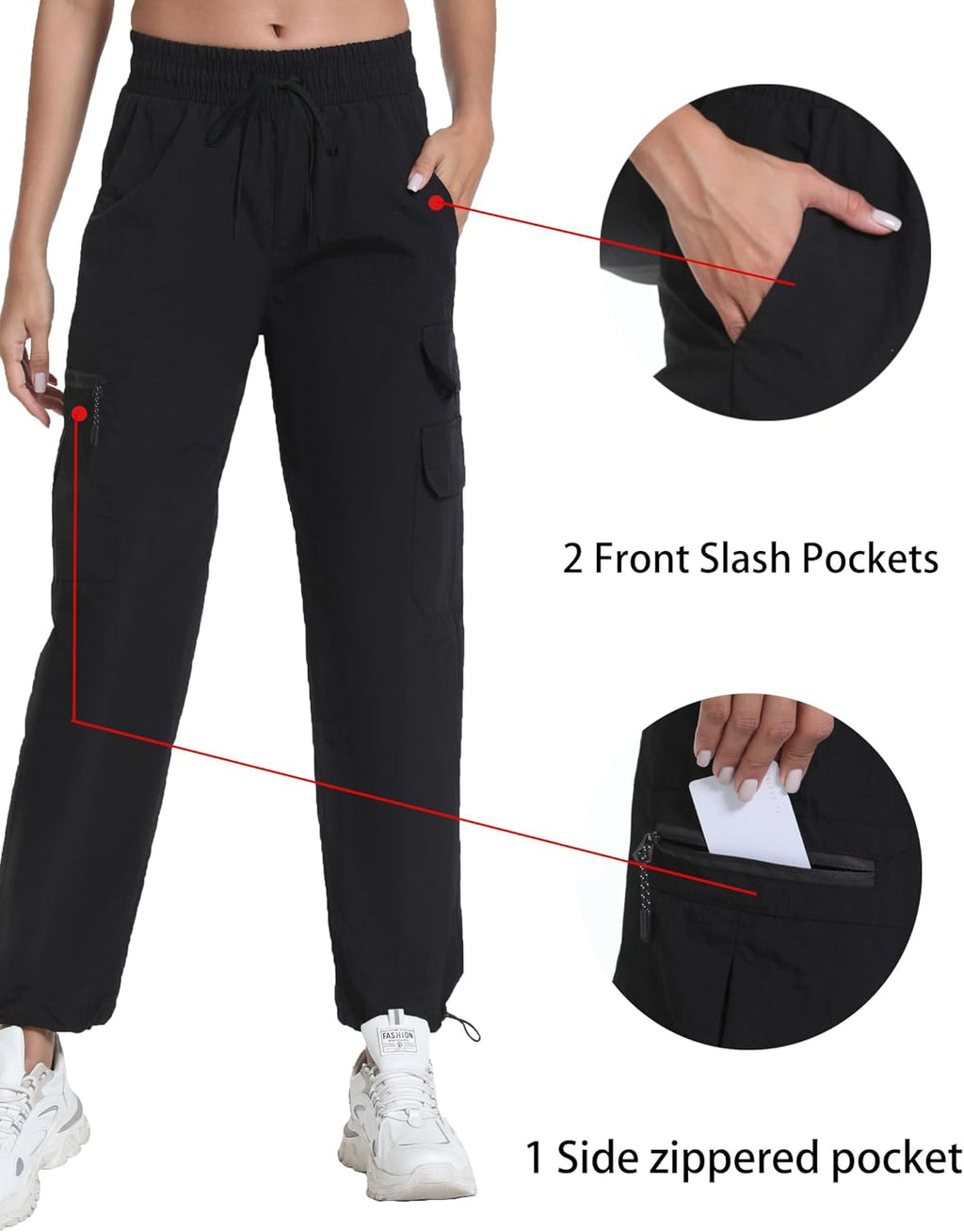 Rrosseyz Women's Hiking Pants with Pockets Lightweight Water Resistant