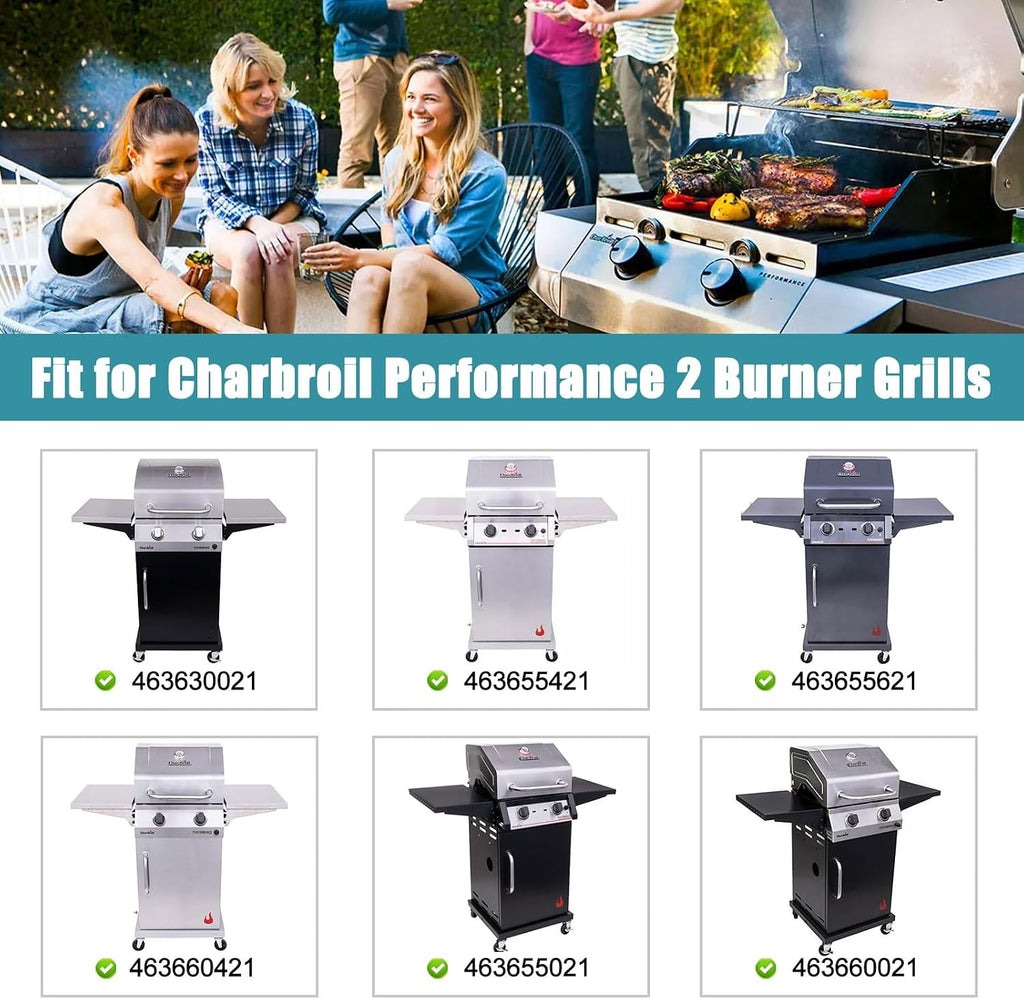 Criditpid Grill Grates Replacement for Charbroil Grill Parts 463630021 463655021 463655421 463660421 463660021 463655621, G426-0005-W1 G426-0004-W1 Cooking Grates for Charbroil Performance 2-Burner