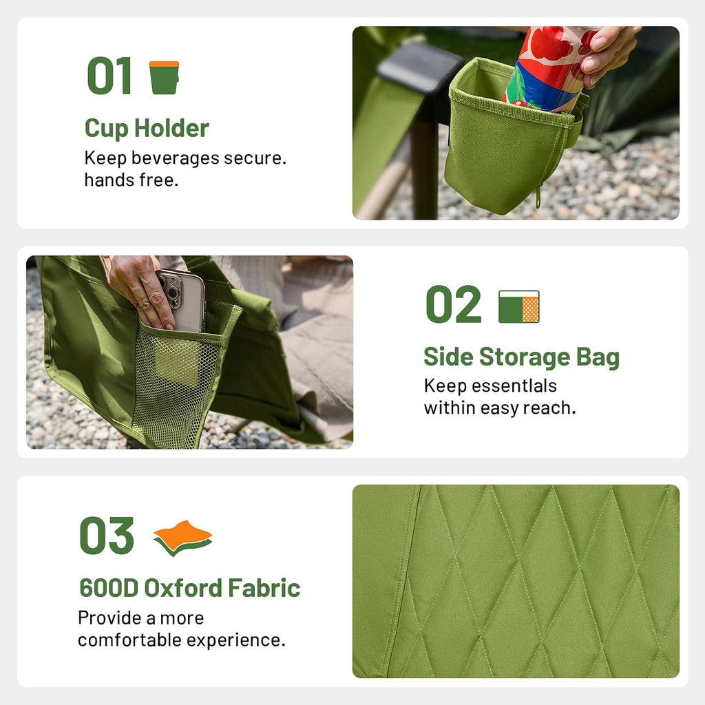TIMBER RIDGE Hammock Camping Chair, Portable Oversized Swinging Camp Chairs
