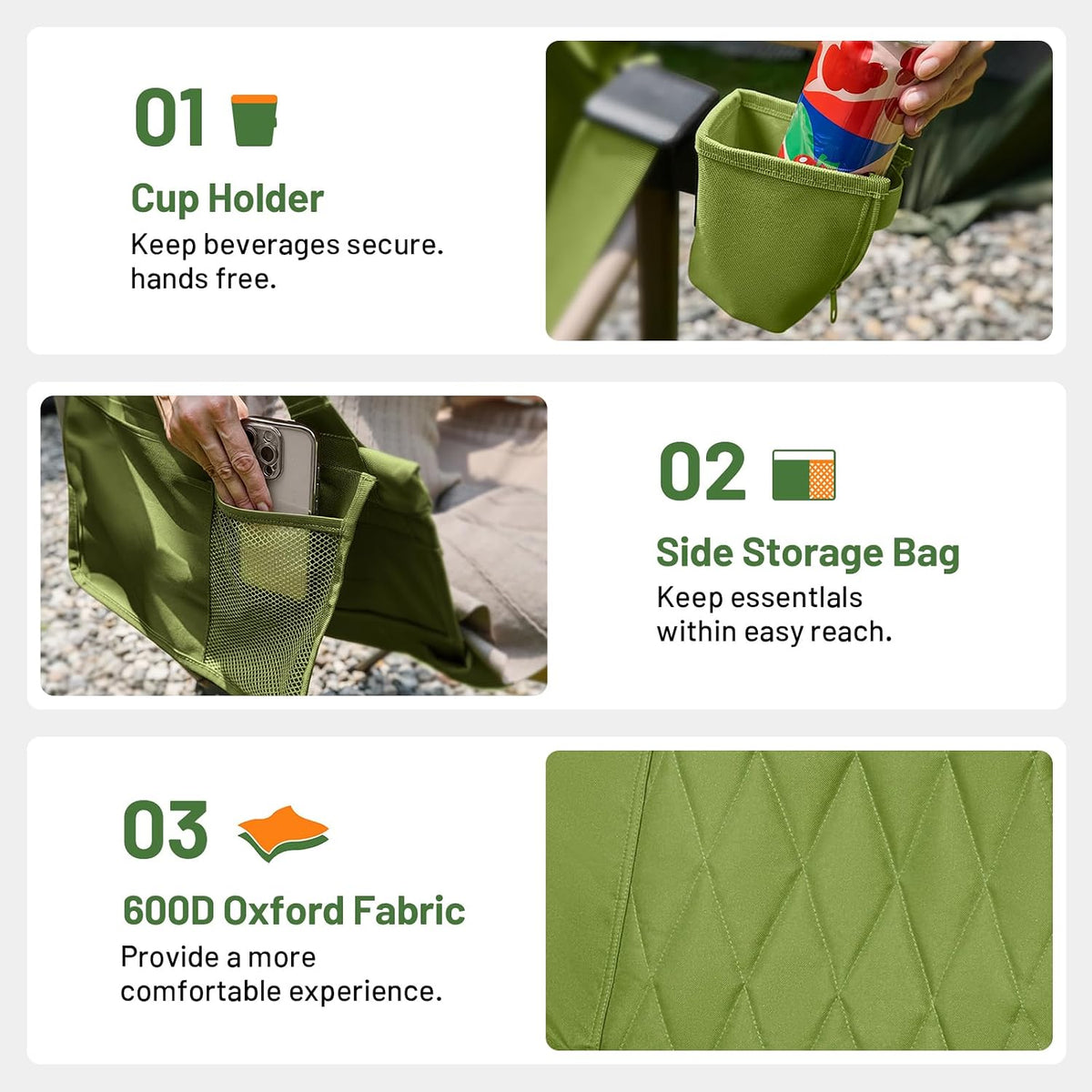 TIMBER RIDGE Hammock Camping Chair, Portable Oversized Swinging Camp Chairs