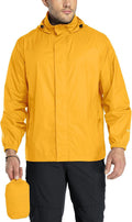 33,000ft Men's Packable Rain Jacket Lightweight Waterproof Golf Raincoat