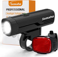 Bike Lights for Night Riding, Rechargeable Bicycle Light Front and Back, IP66 Waterproof, 4+6 Modes Headlight Taillight Set for Safety Urban Commuting