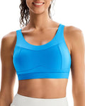 RUNNING GIRL High Impact Sports Bras for Women,Racerback Running Bra Workout Crop Tank Tops Longline Sports Bra Push up