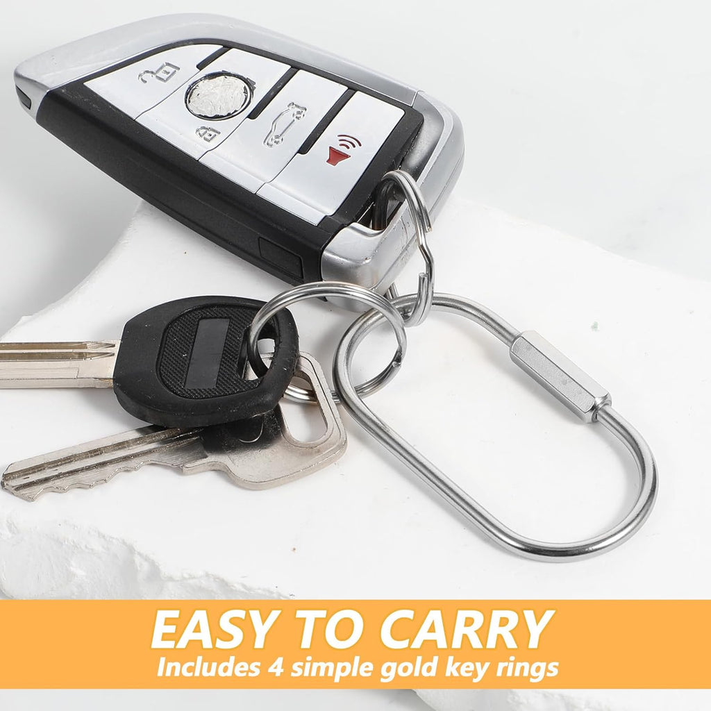 Yolev Locking Carabinern Key Ring Screw Lock Keychain