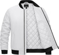 Cotrasen Men's Bomber Jacket Fall Winter Windbreaker Warm Quilted Coats