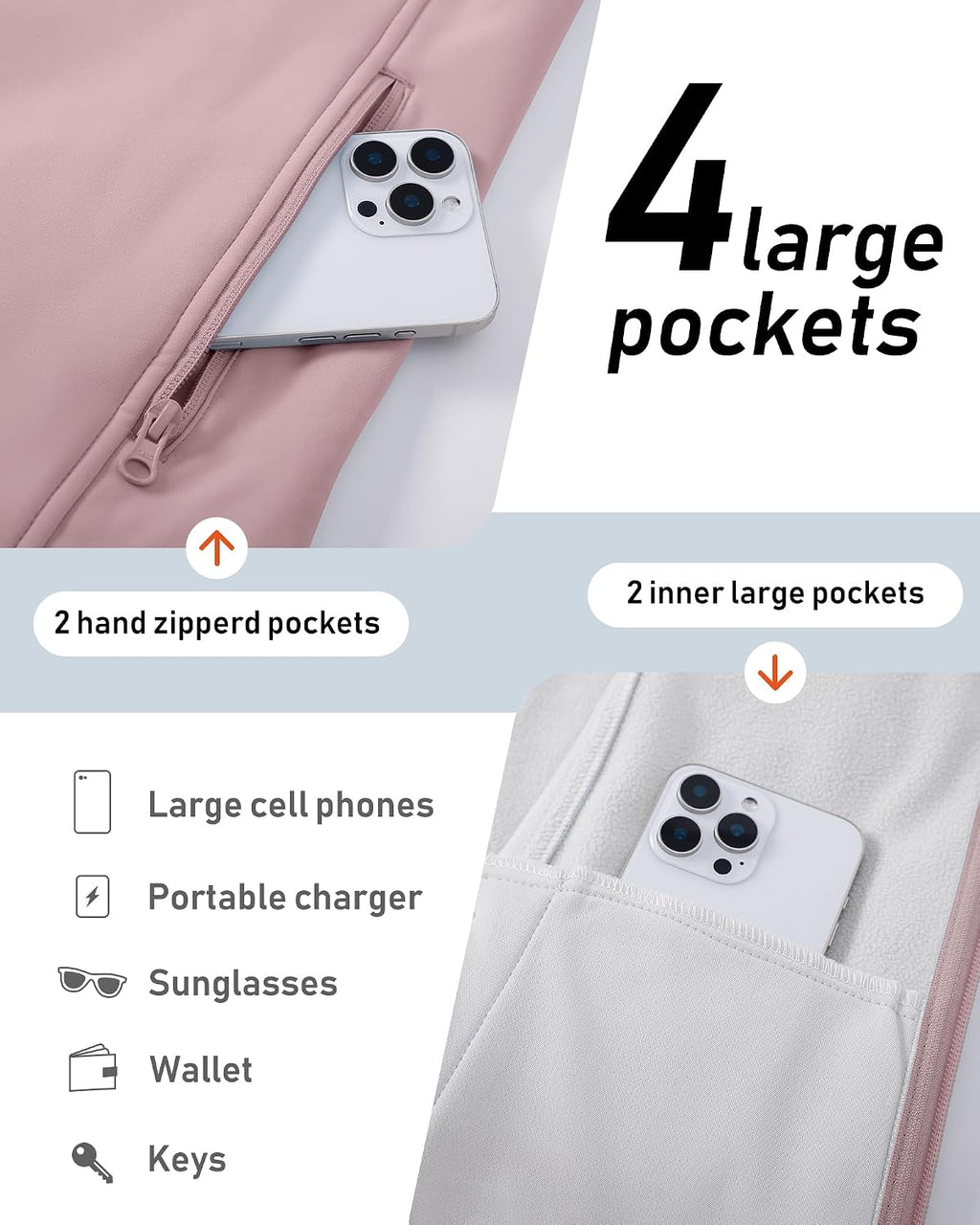 33,000ft Women's Waterproof Softshell Jacket Lightweight Fleece Lined Coat