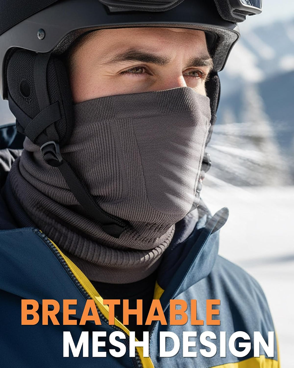 YANIKY Winter Neck Warmer Gaiter Ski Face Mask, Breathable Fleece Balaclava Windproof Cold Weather Scarf