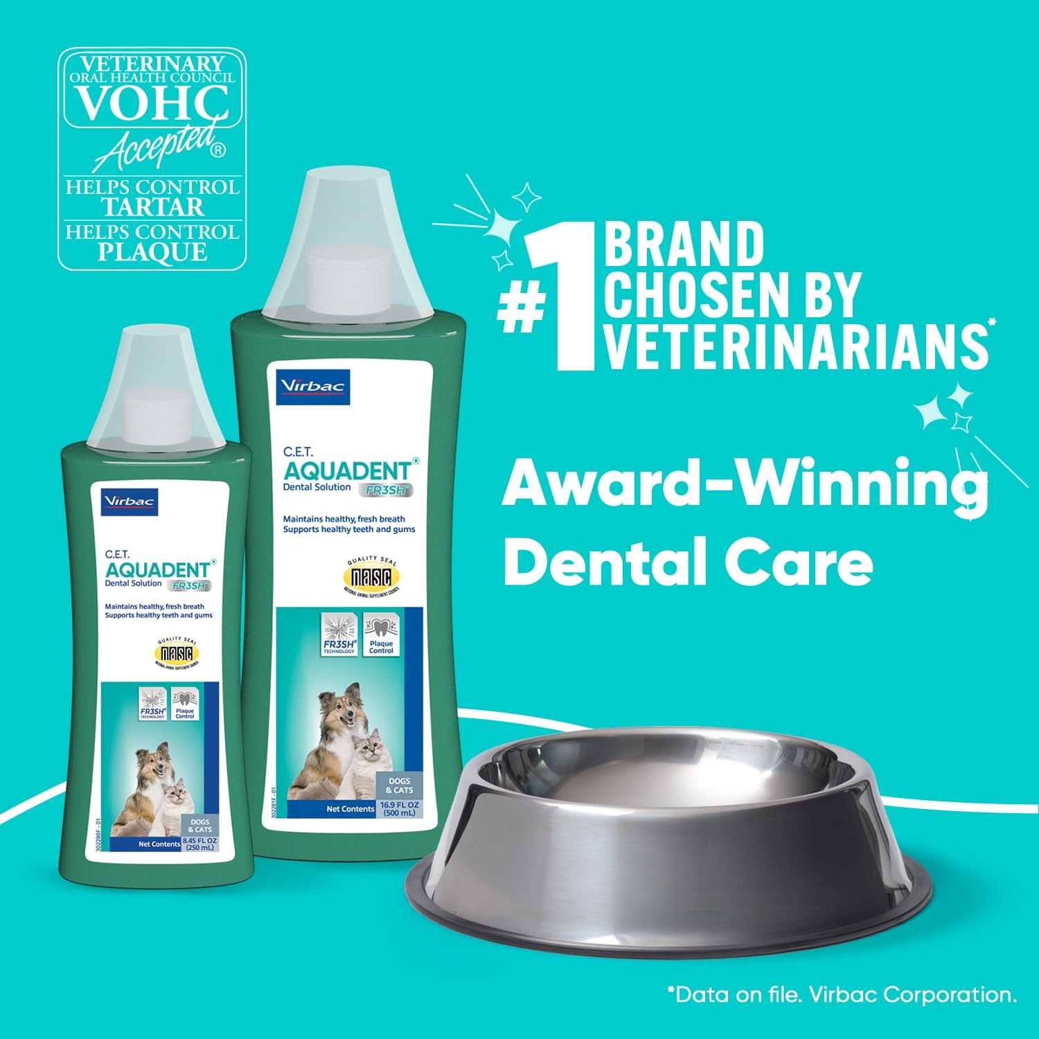 C.E.T. Aquadent Fr3sh Dental Solution for Dogs & Cats, 250 ml