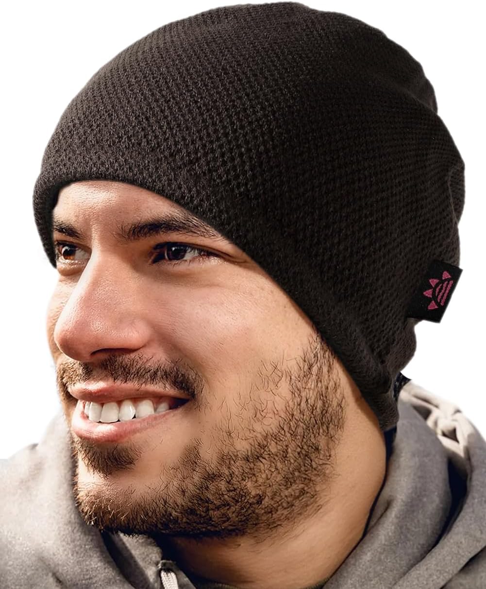 Lvaiz Winter Beanie for Men Women Warm Fleece Lined Reversible Skull Cap
