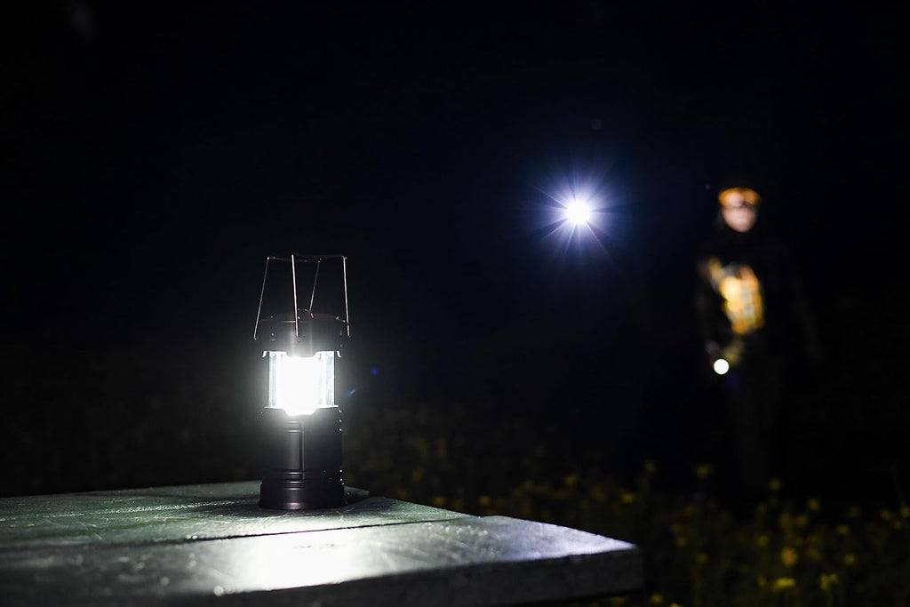 Night Buddy LED Headlamp Rechargeable Flashlight for Adults Camping Essentials Backpacking Lights 4X Brighter Other Headlight Headband Lamp 5 Light Modes Hiking Gear Must Haves (Headlamp + Lantern)