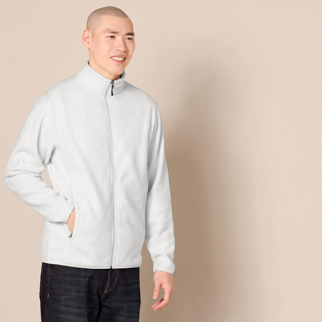 Amazon Essentials Men's Full-Zip Polar Fleece Jacket with Zippered Pockets for Cold Outdoor Weather (Available in Big & Tall)
