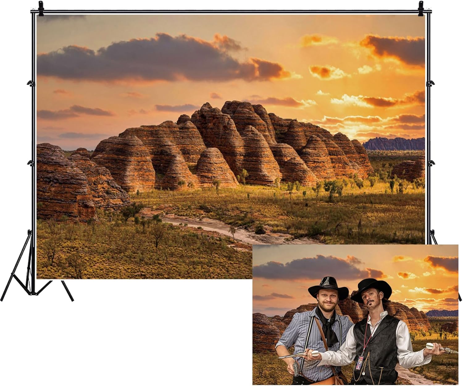 10x8ft Sunset Mountain Backdrop Backdrop Nature Scenery Background