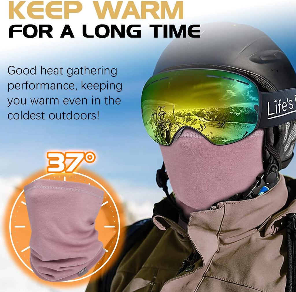 YANIKY Neck Gaiter Winter Neck Warmer for Men & Women Windproof Face Mask for Cold Weather Breathable Ski Face Cover Scarf