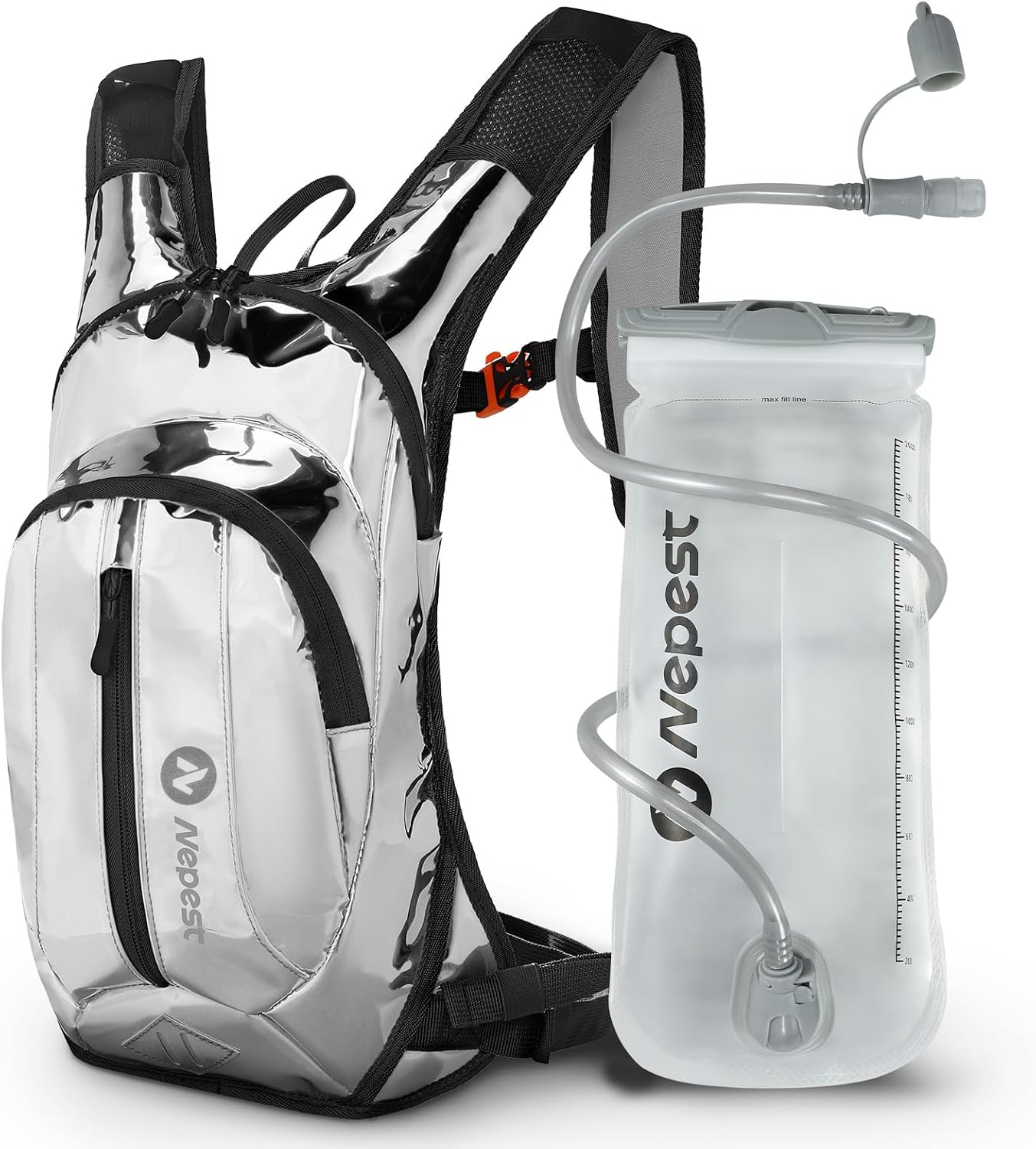 Nepest Hydration Pack Backpack with 2L Water Bladder Reflective Lightweight