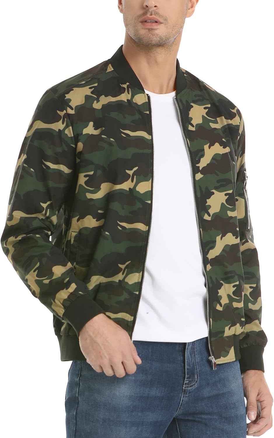 MAGCOMSEN Men's Bomber Jacket Lightweight Windbreaker Spring Fall Jacket