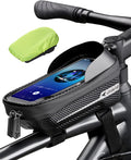 whale fall Bike Frame Bag Waterproof, 3D EVA Hard Shell, Bike Phone Holder