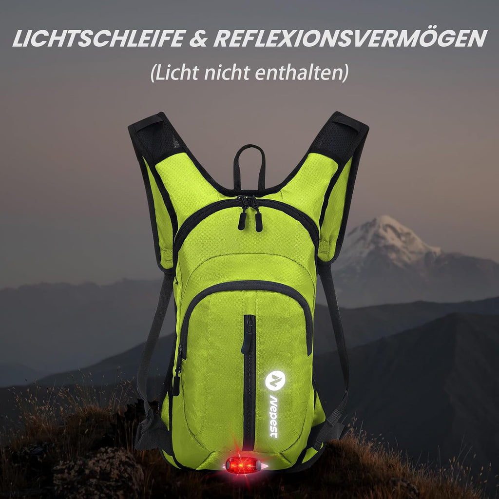 Nepest Hydration Pack Backpack with 2L Water Bladder Reflective Lightweight