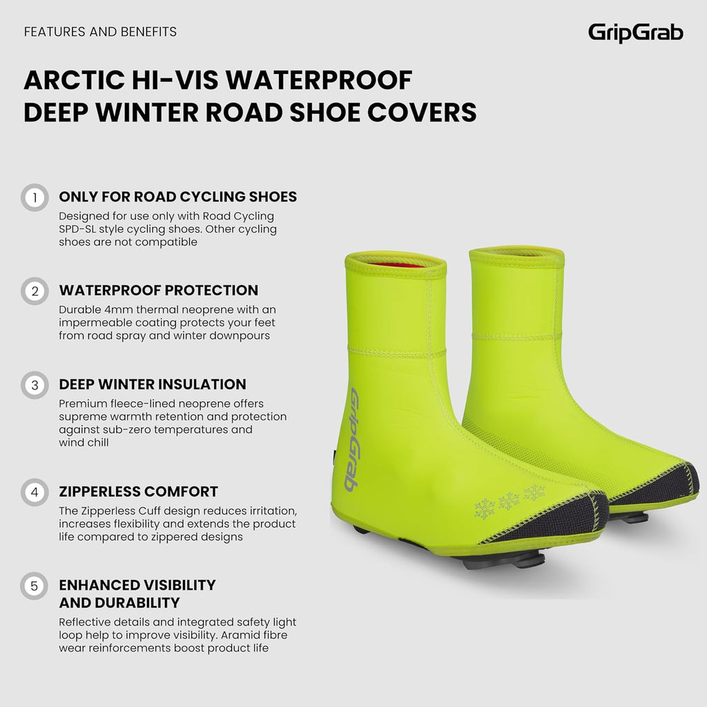 GripGrab Arctic Waterproof Deep Winter Road Bike Cycling Overshoes