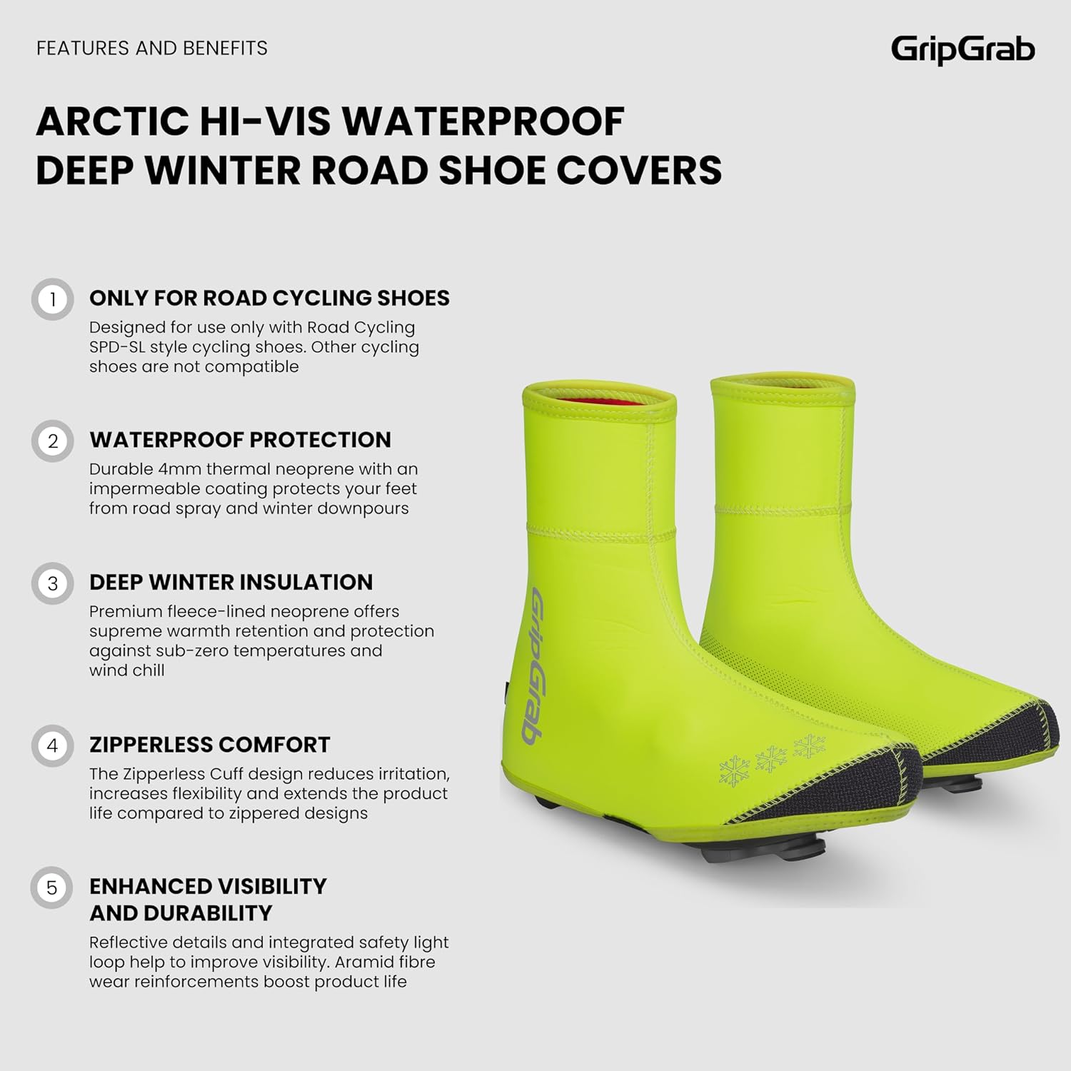 GripGrab Arctic Waterproof Deep Winter Road Bike Cycling Overshoes
