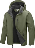 33,000ft Men's Hooded Softshell Jacket Waterproof Fleece Windbreaker Jacket