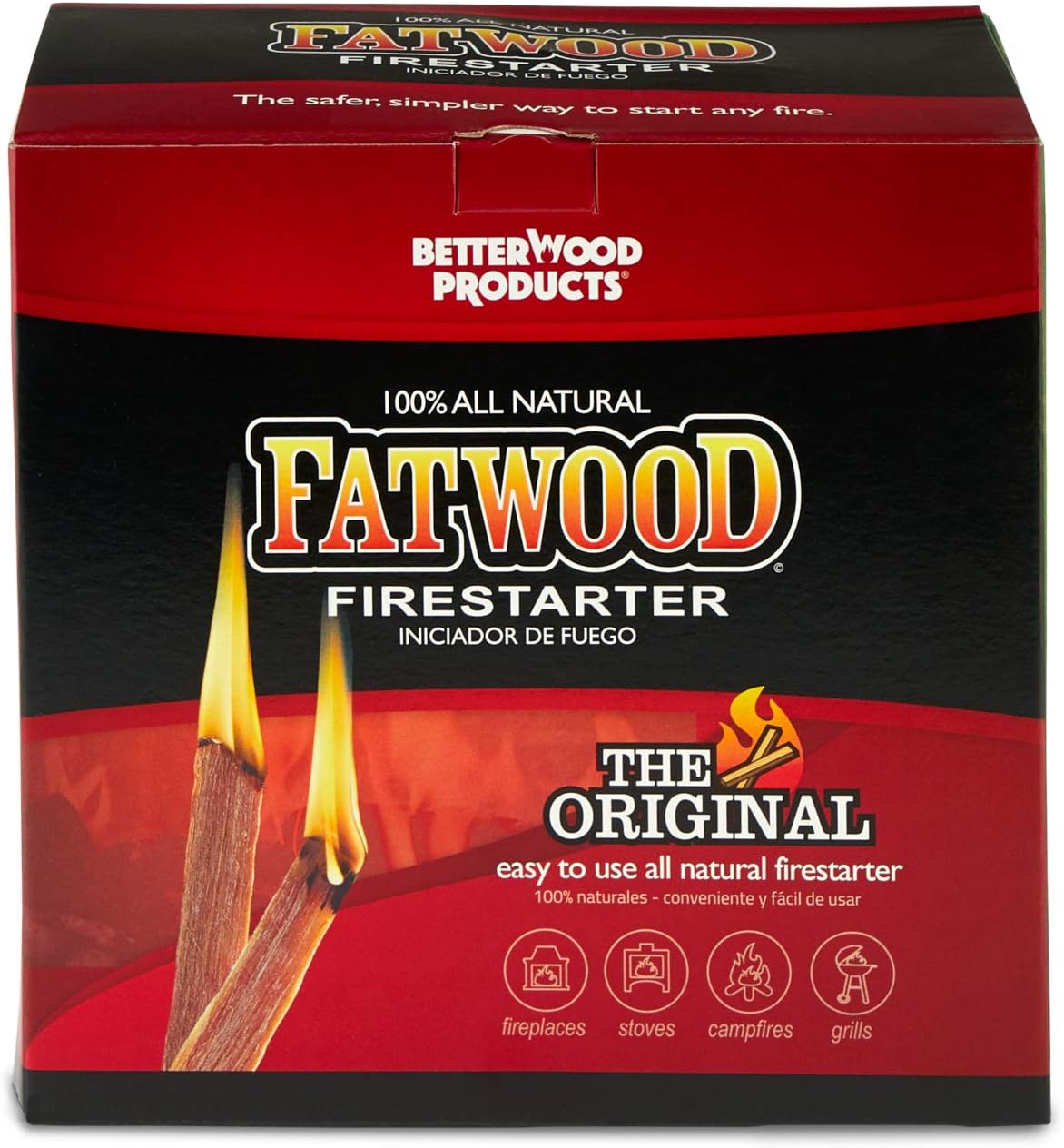 Better Wood Products Fatwood Fire Starter Burlap Bag, 10 Pound, 2-Pack