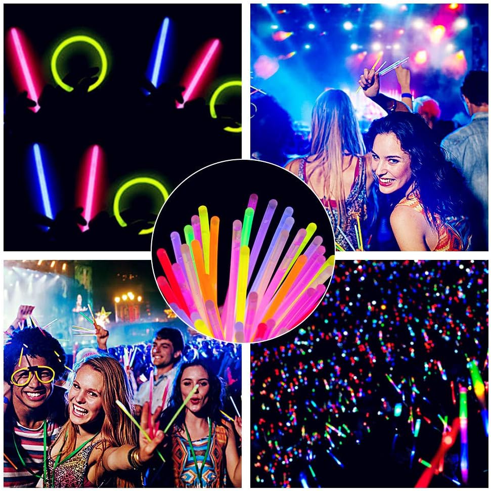 Glow Fever Glow Sticks 100pk Premium Glow In The Dark Light Up with Lanyards, For Party Supplies, Party Favors, Birthday, Halloween, Super Bright, Lasts Up to 12 hrs