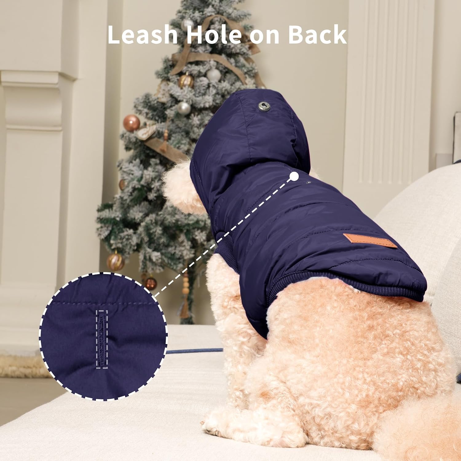 Vecomfy Warm Dog Coats with Hoodie,Winter Dog Jackets for Large Dogs