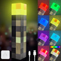 7-Color Wall Torch Lamp, Rechargeable Handheld Night Light for Room Decor