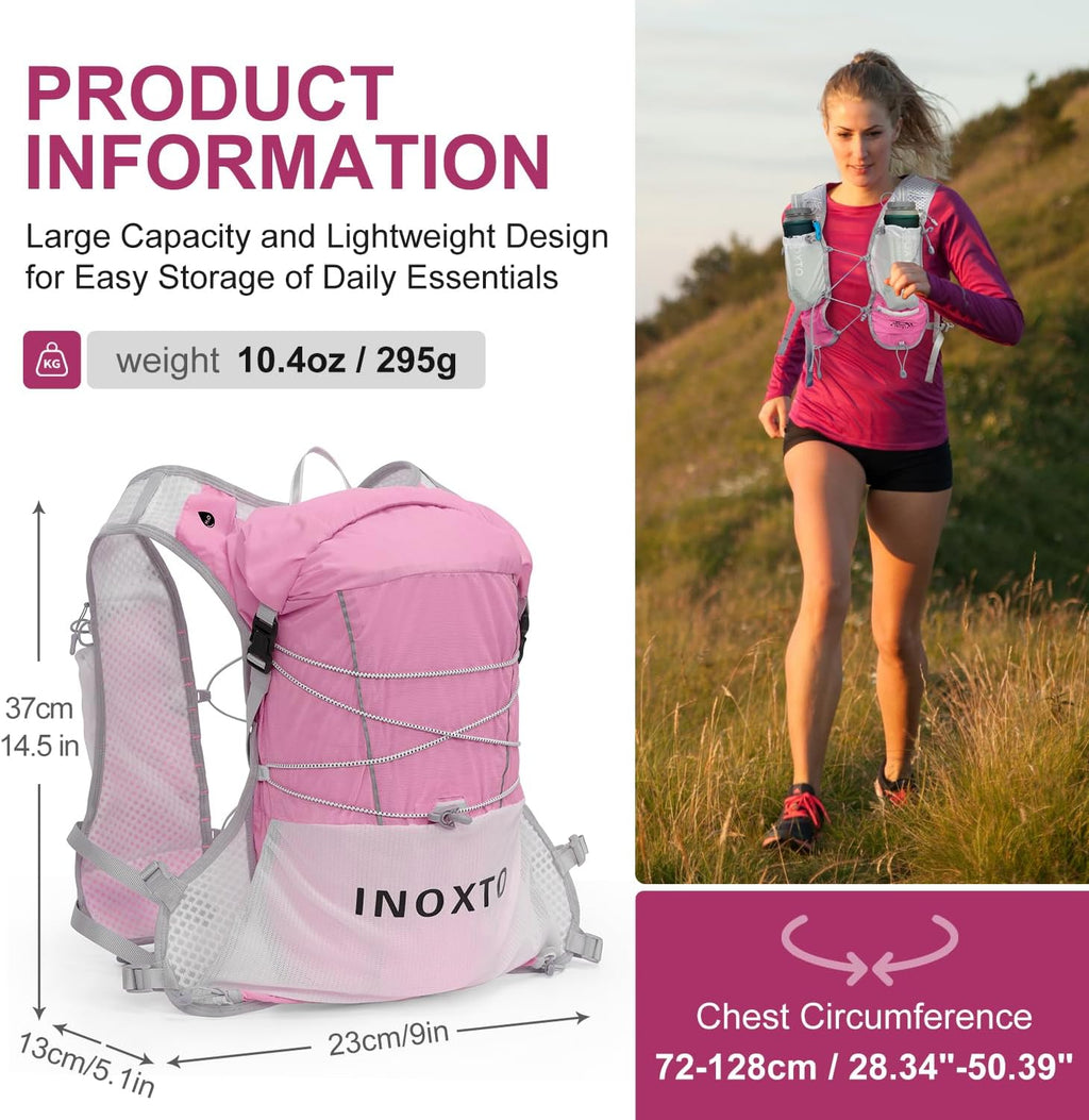IX INOXTO Running Vest Hydration Backpack, Lightweight Running Backpack